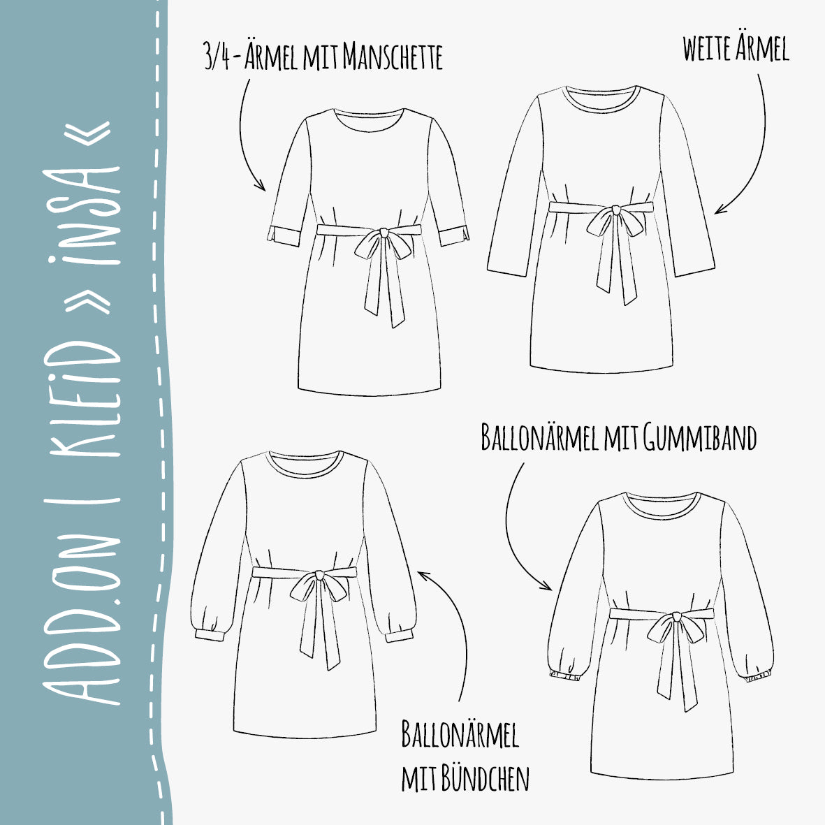 ÄRMEL-ERWEITERUNG | KLEID "INSA"