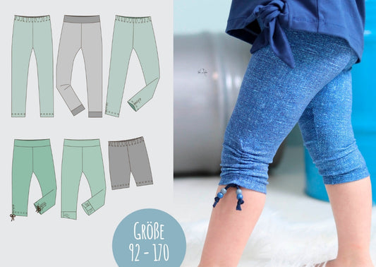 Schnittmuster Leggings Lena für Kinder in 3 Weiten