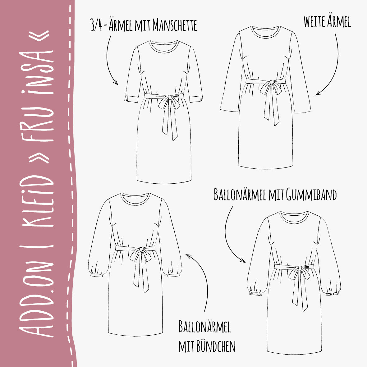 ÄRMEL-ERWEITERUNG | KLEID "FRU INSA"