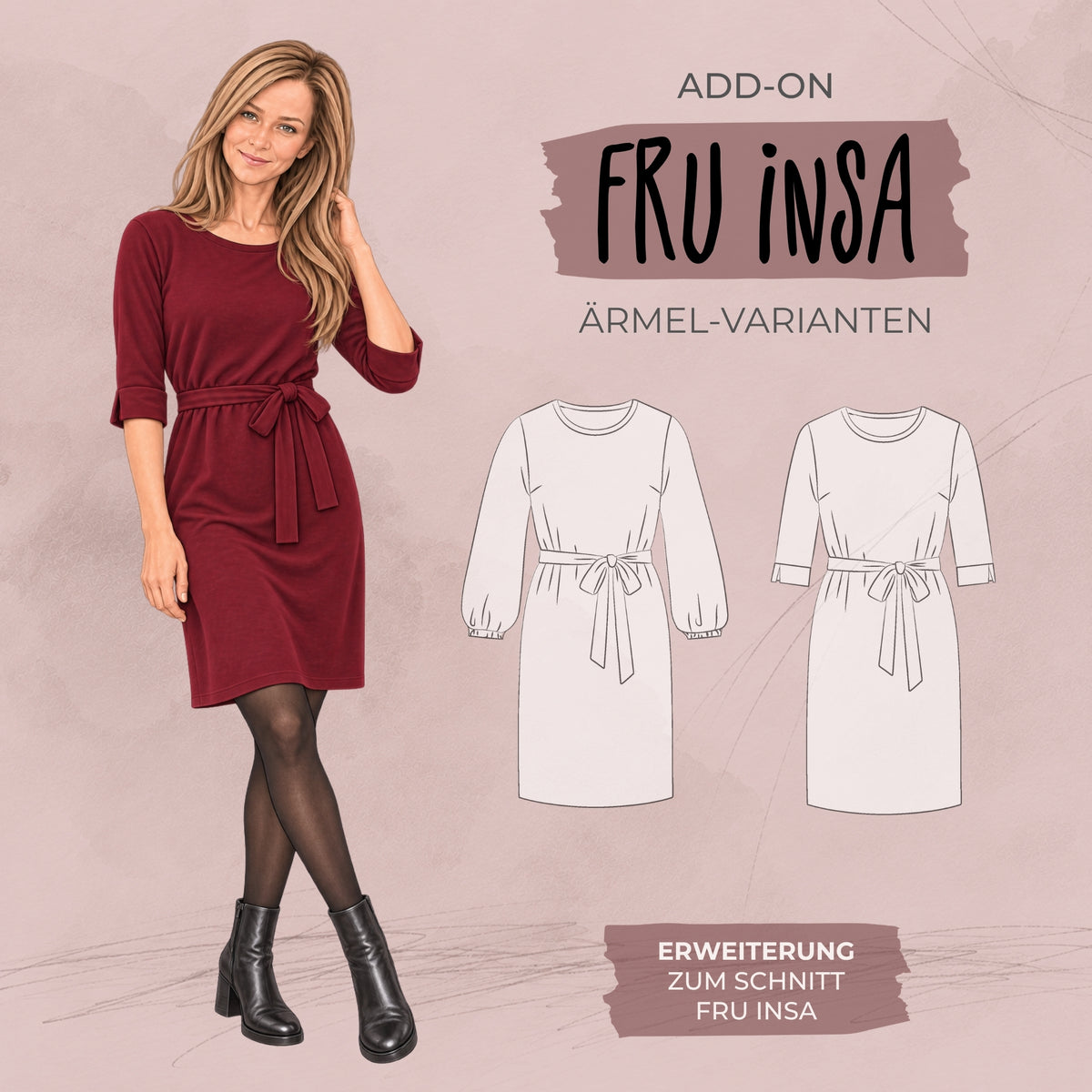 ÄRMEL-ERWEITERUNG | KLEID "FRU INSA"
